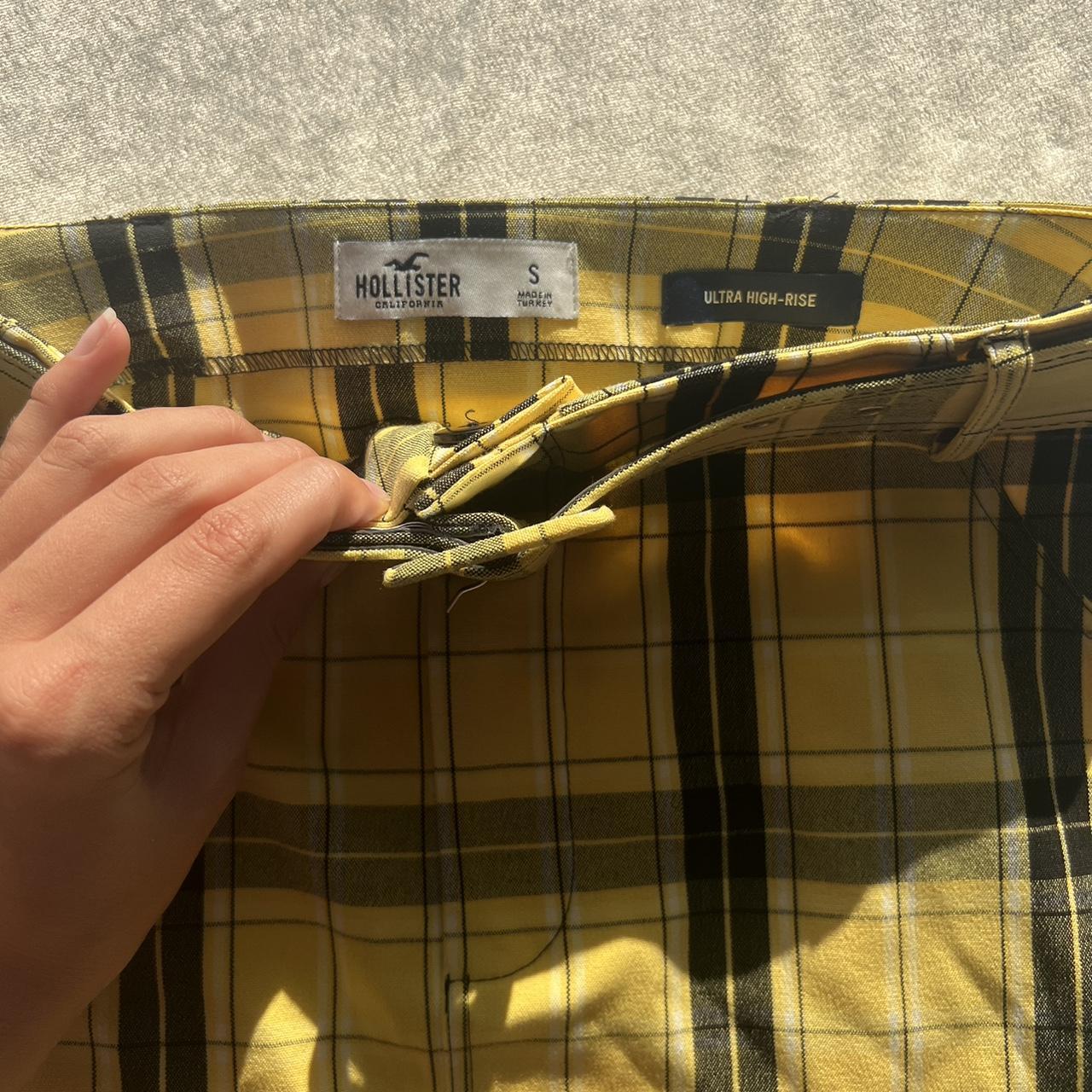 size: s, brand: Hollister, This yellow plaid