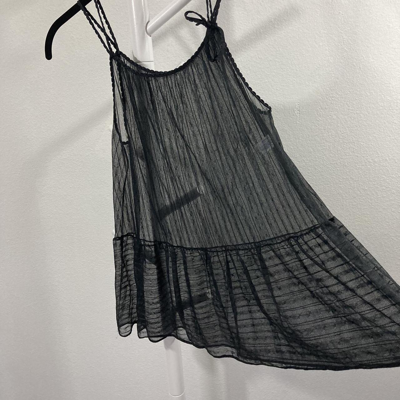 Vintage Lorraine Lingerie, Black Sheer Camisole,... - Depop