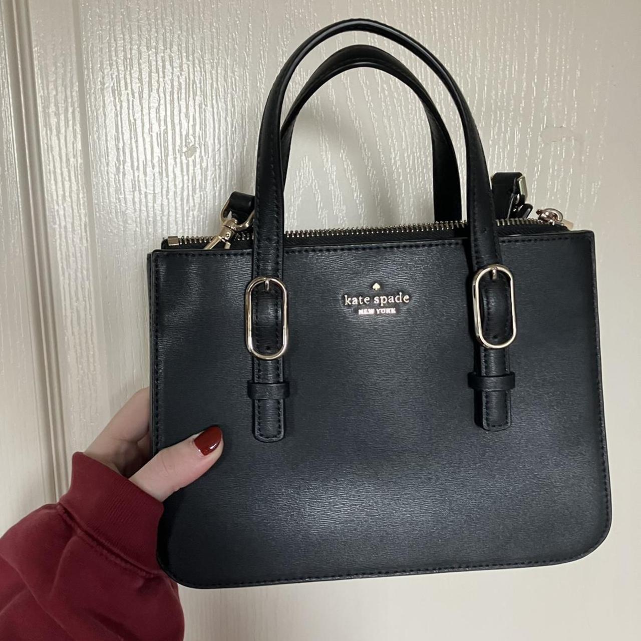 Kate Spade New York Women's Black and Gold Bag | Depop