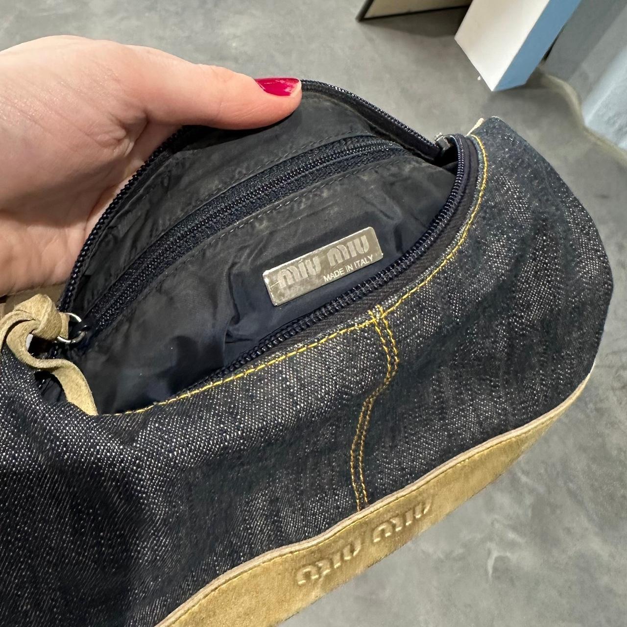Vintage Miu Miu Denim & Suede Shoulder Bag. Such a | Depop