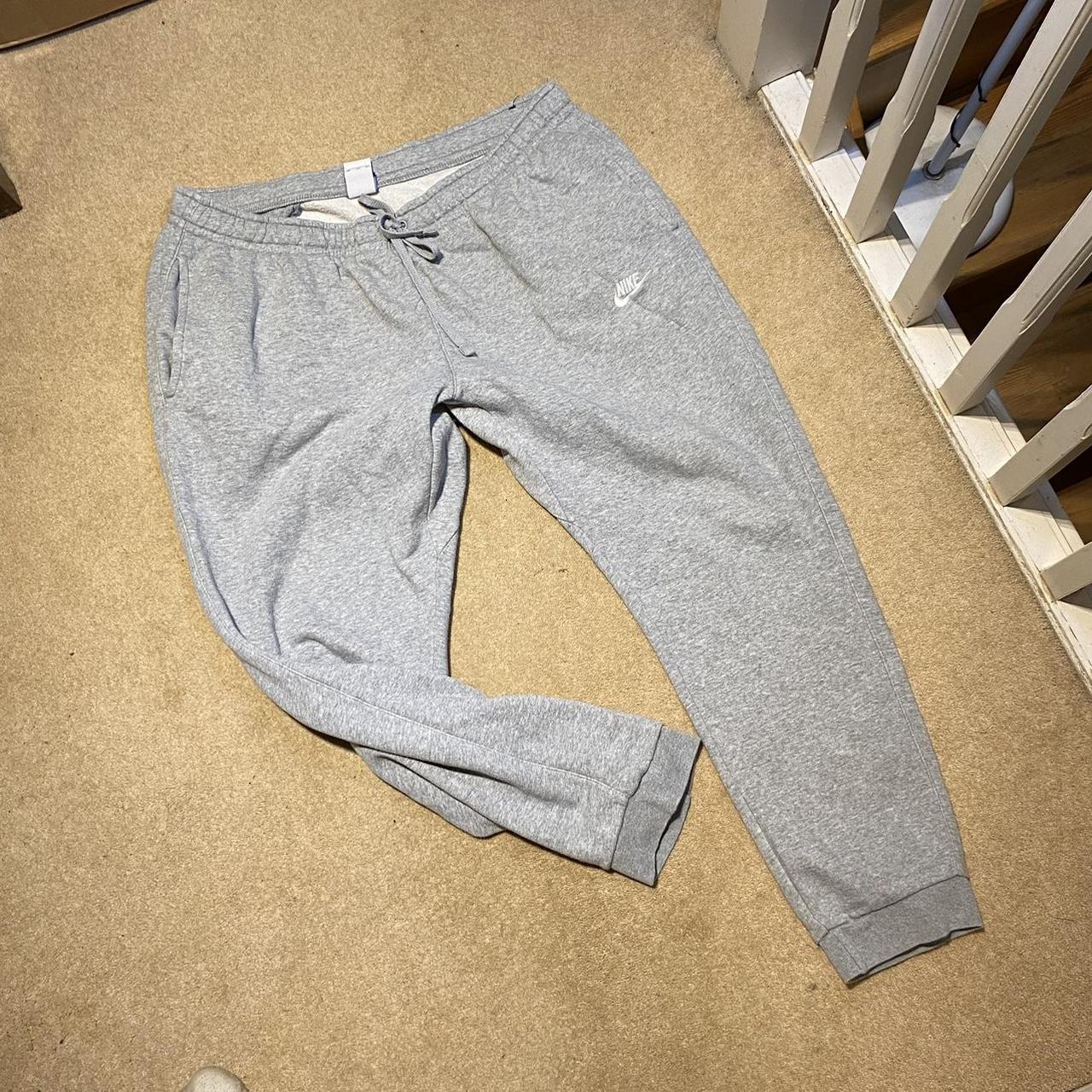 Nike Men's White and Grey Joggers-tracksuits | Depop
