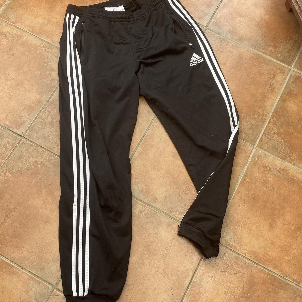 Adidas Men's Black and White Joggers-tracksuits | Depop