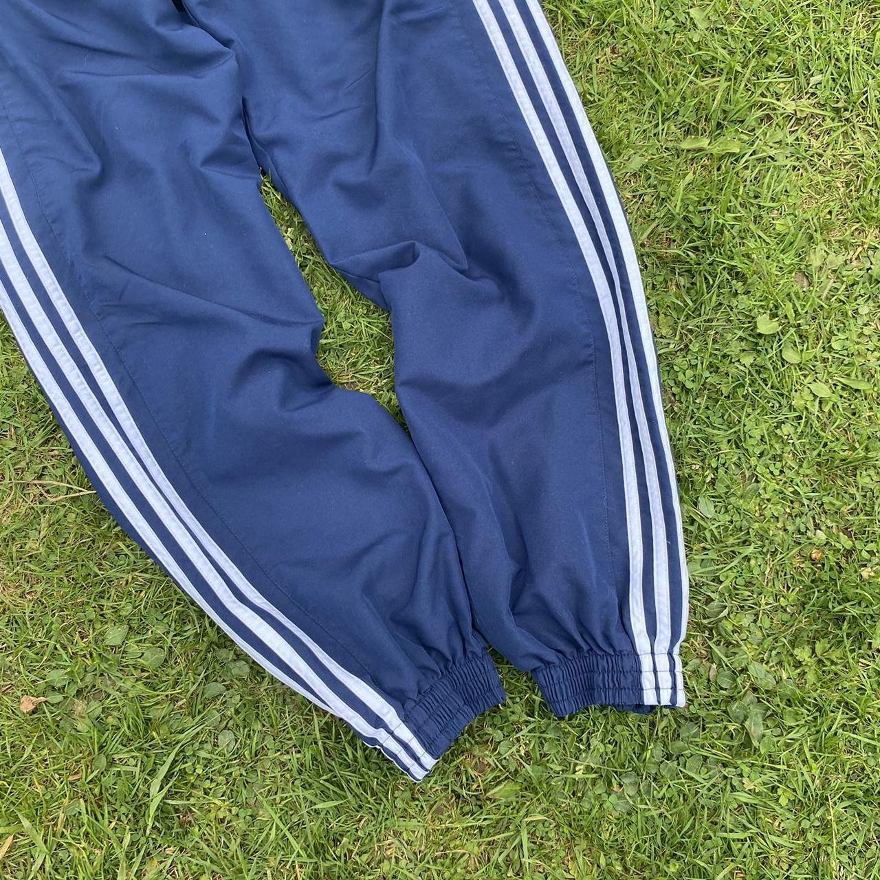 Adidas Women's White and Navy Joggerstracksuits Depop
