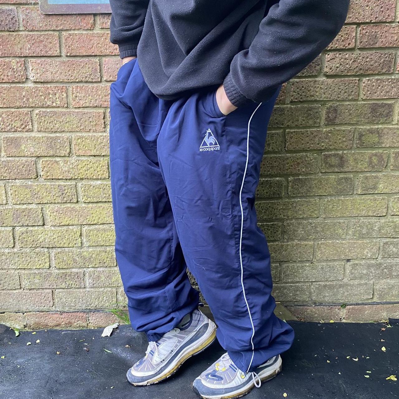 Le Coq Sportif Men's Navy and White Joggers-tracksuits | Depop