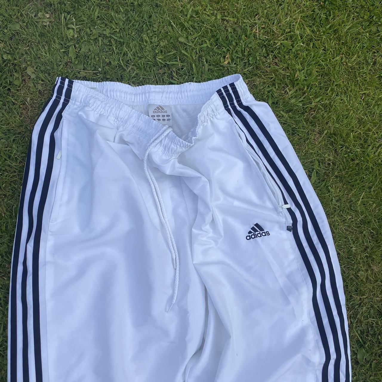 Adidas Men's White and Black Joggerstracksuits Depop