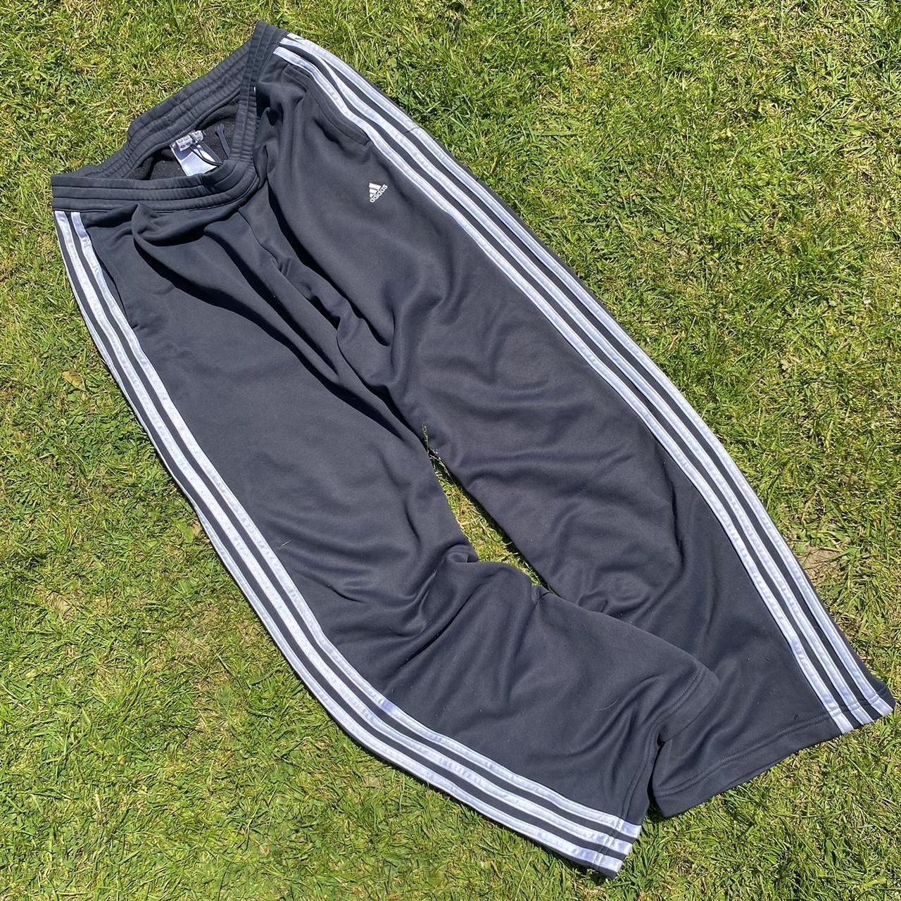 Adidas Men's Grey and White Joggerstracksuits Depop