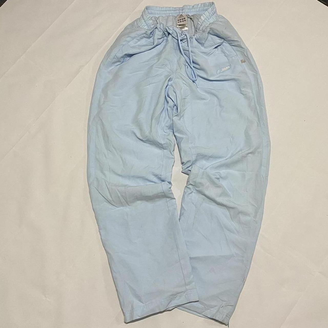 Vintage baby blue adidas track pants / tracksuit... Depop