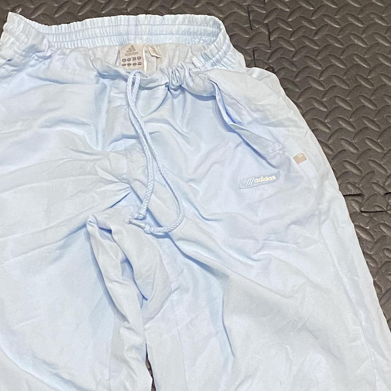 Vintage baby blue adidas track pants / tracksuit... Depop