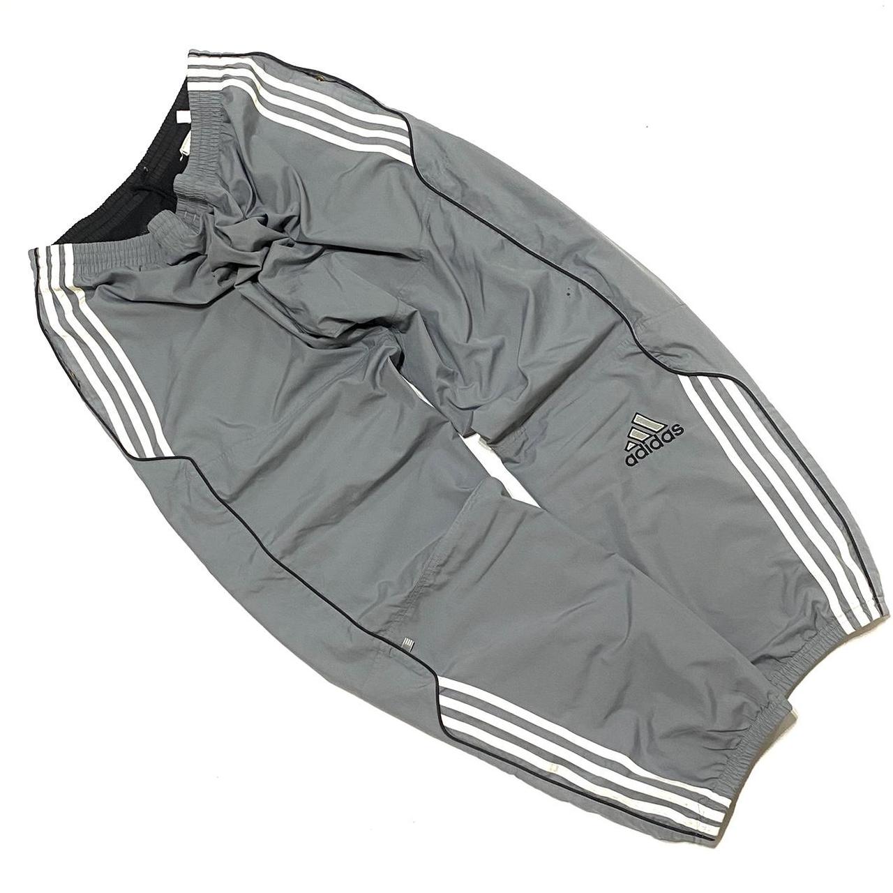 Vintage grey adidas tracksuit bottoms / track pants... Depop