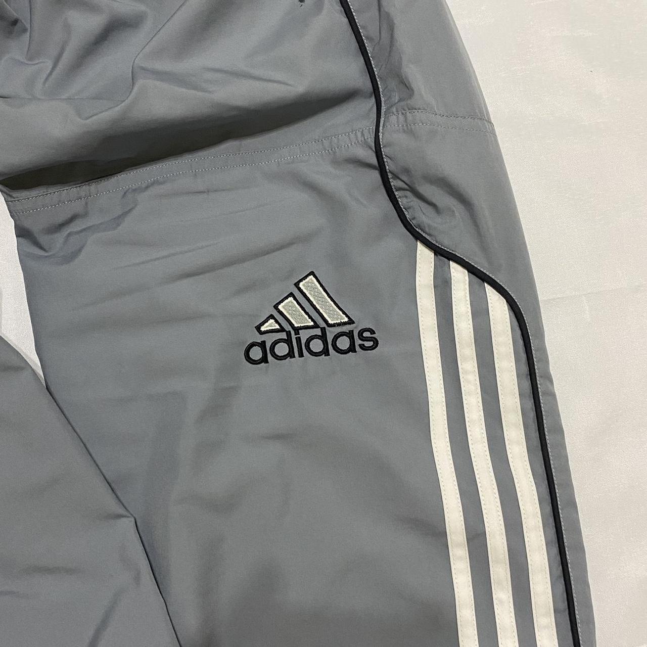 Vintage grey adidas tracksuit bottoms / track pants... - Depop