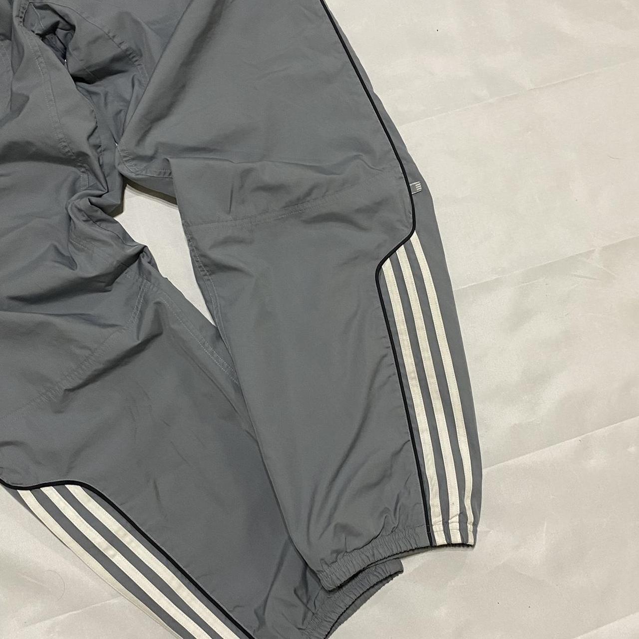Vintage grey adidas tracksuit bottoms / track pants... Depop