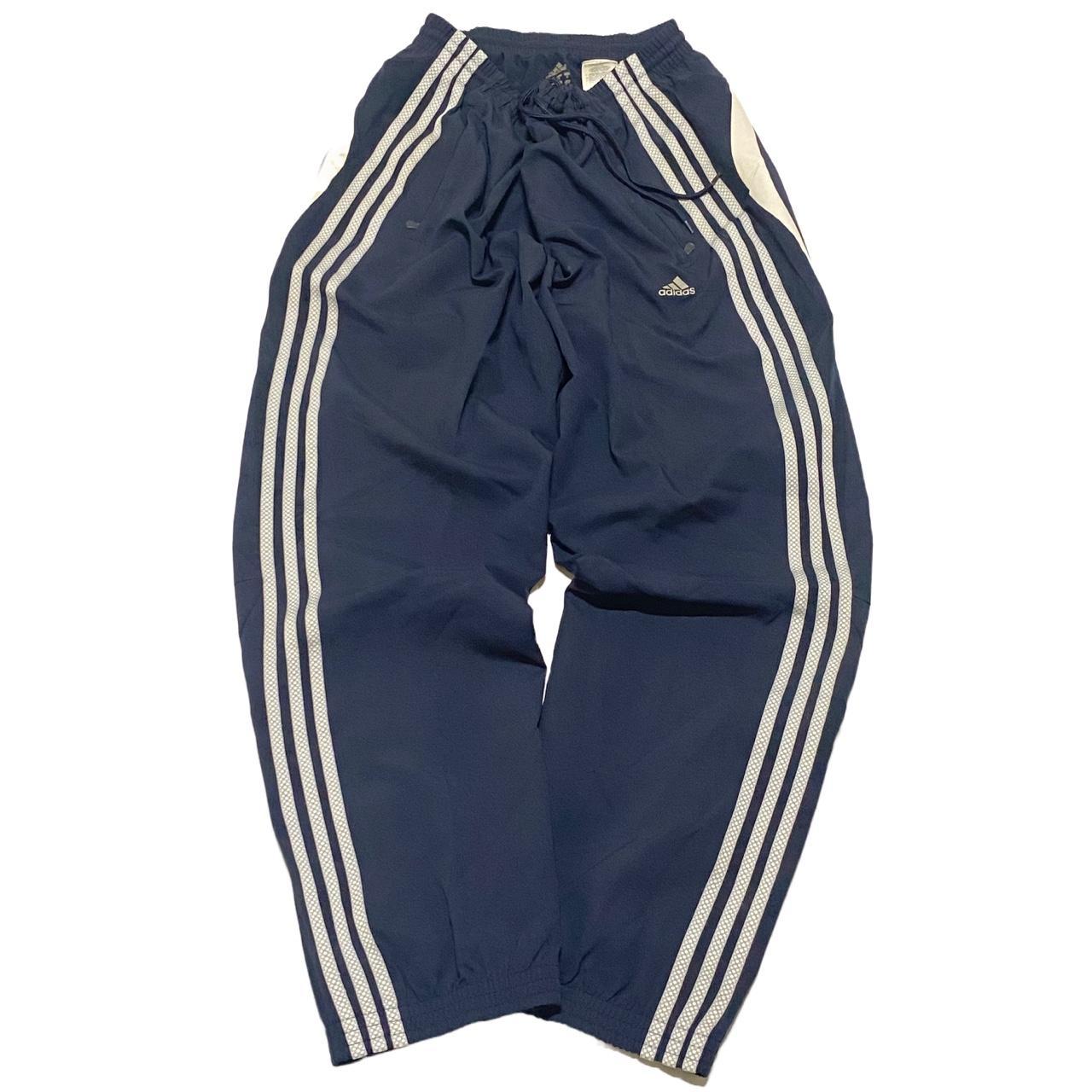 Vintage navy adidas tracksuit bottoms / track pants... Depop