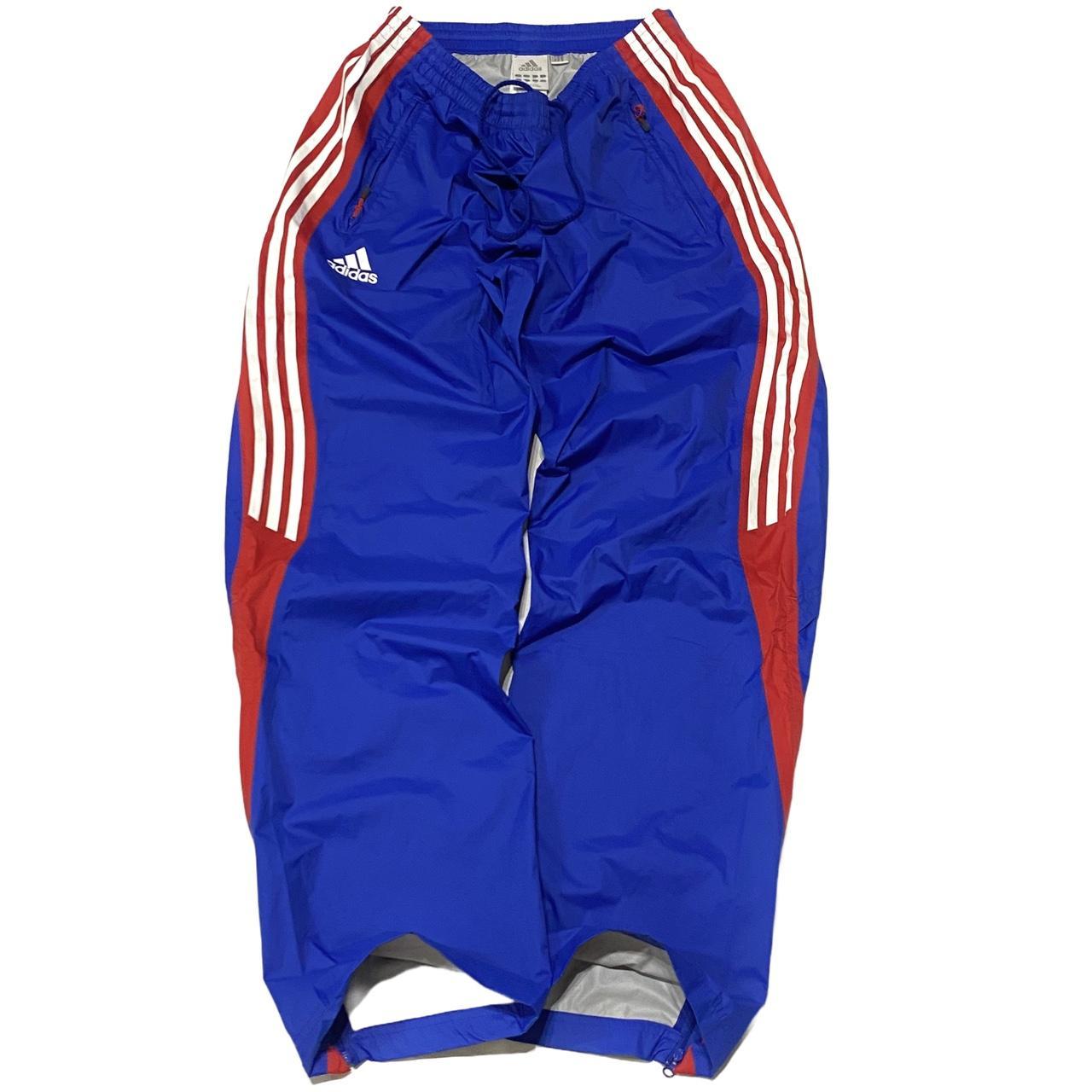 Vintage blue adidas tracksuit bottoms / track pants... Depop