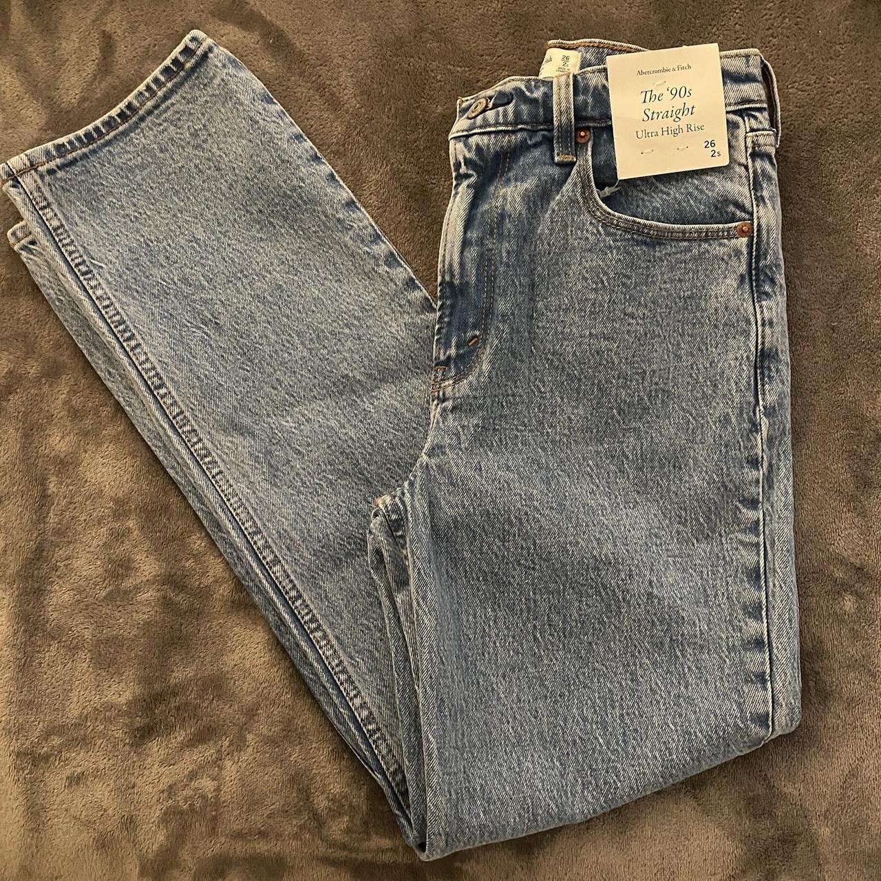 Abercrombie & Fitch Ultra High Rise 90s Straight... - Depop
