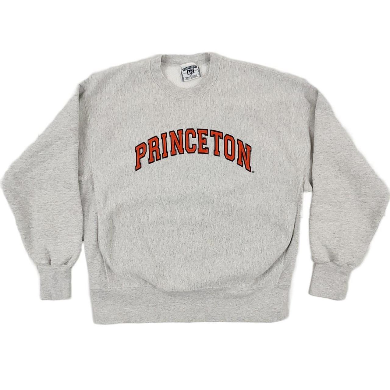 90s vintage Princeton grey crew neck sweatshirt.... - Depop