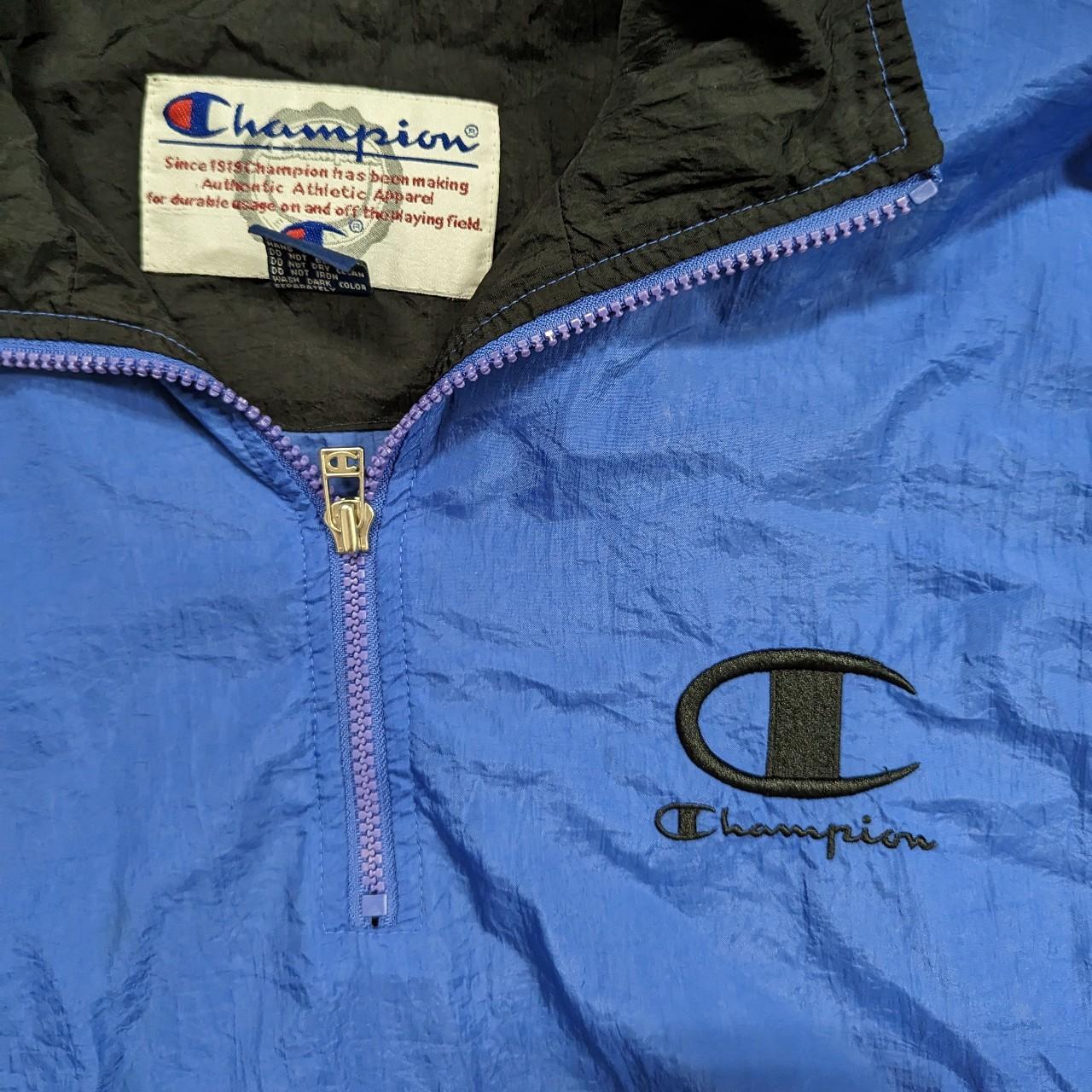 90s Champion quarter zip light windbreaker. Light... - Depop