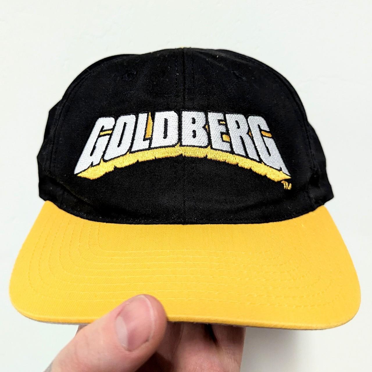 Men's Black and Yellow Hat Depop