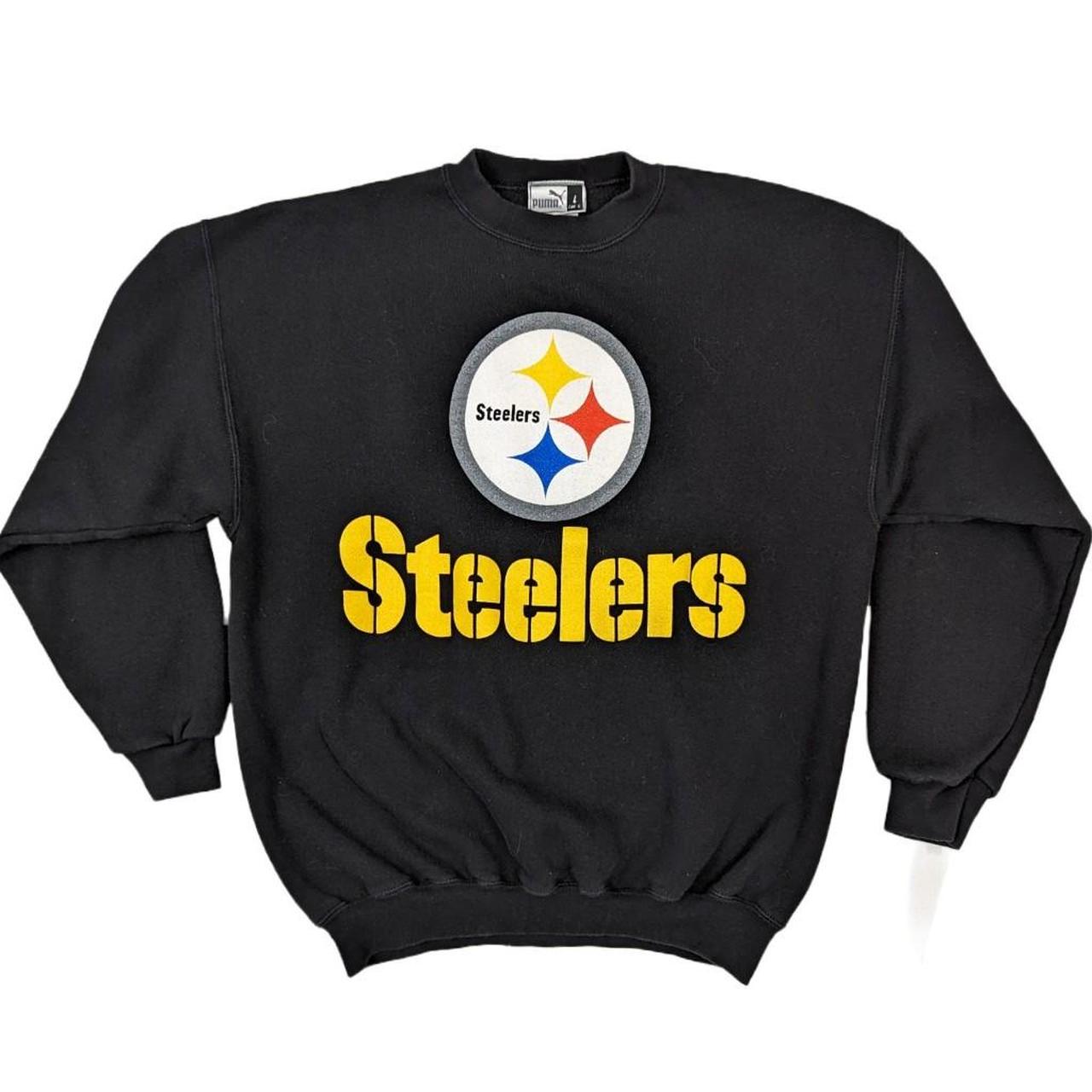 Vintage Pittsburgh Steelers Sweatshirt Grey Vintage - Depop