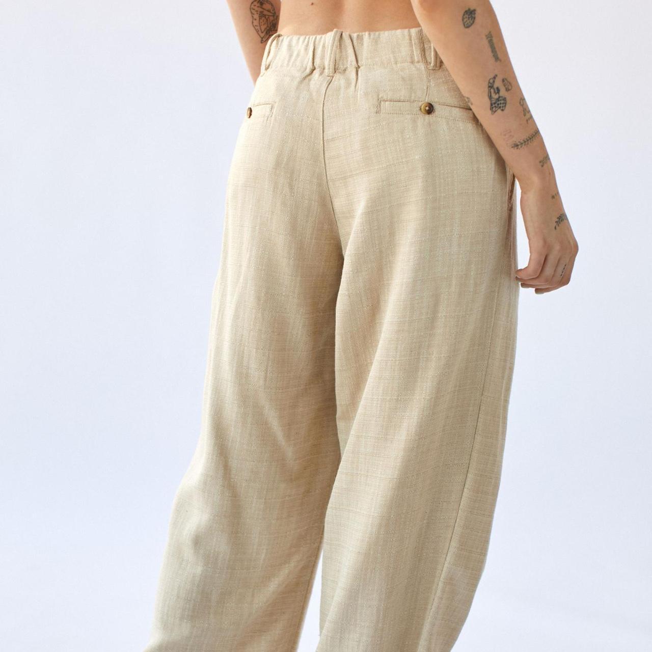 UO Martina Linen Low-Rise Trouser Pant