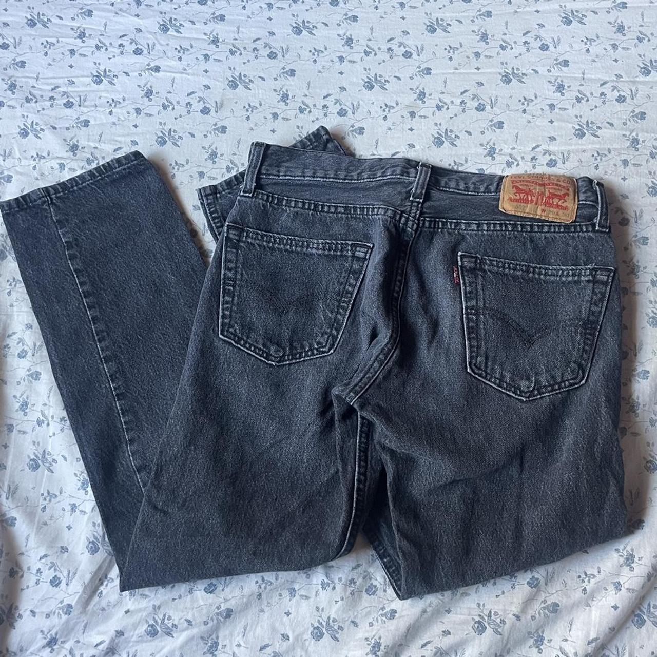 Vintage Levi 502s W 29 L 30 Distressed black color