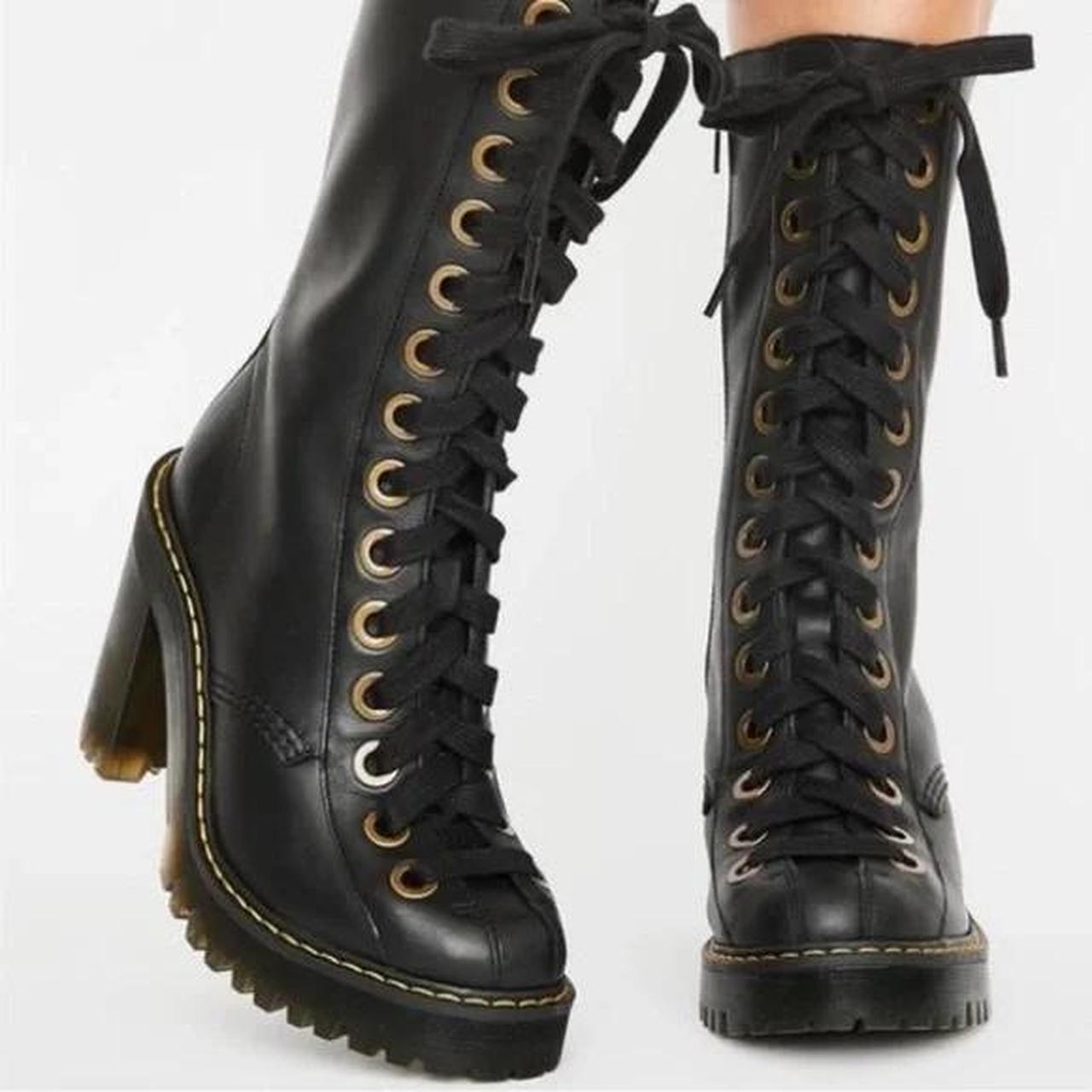 Doc martens heeled boots on sale