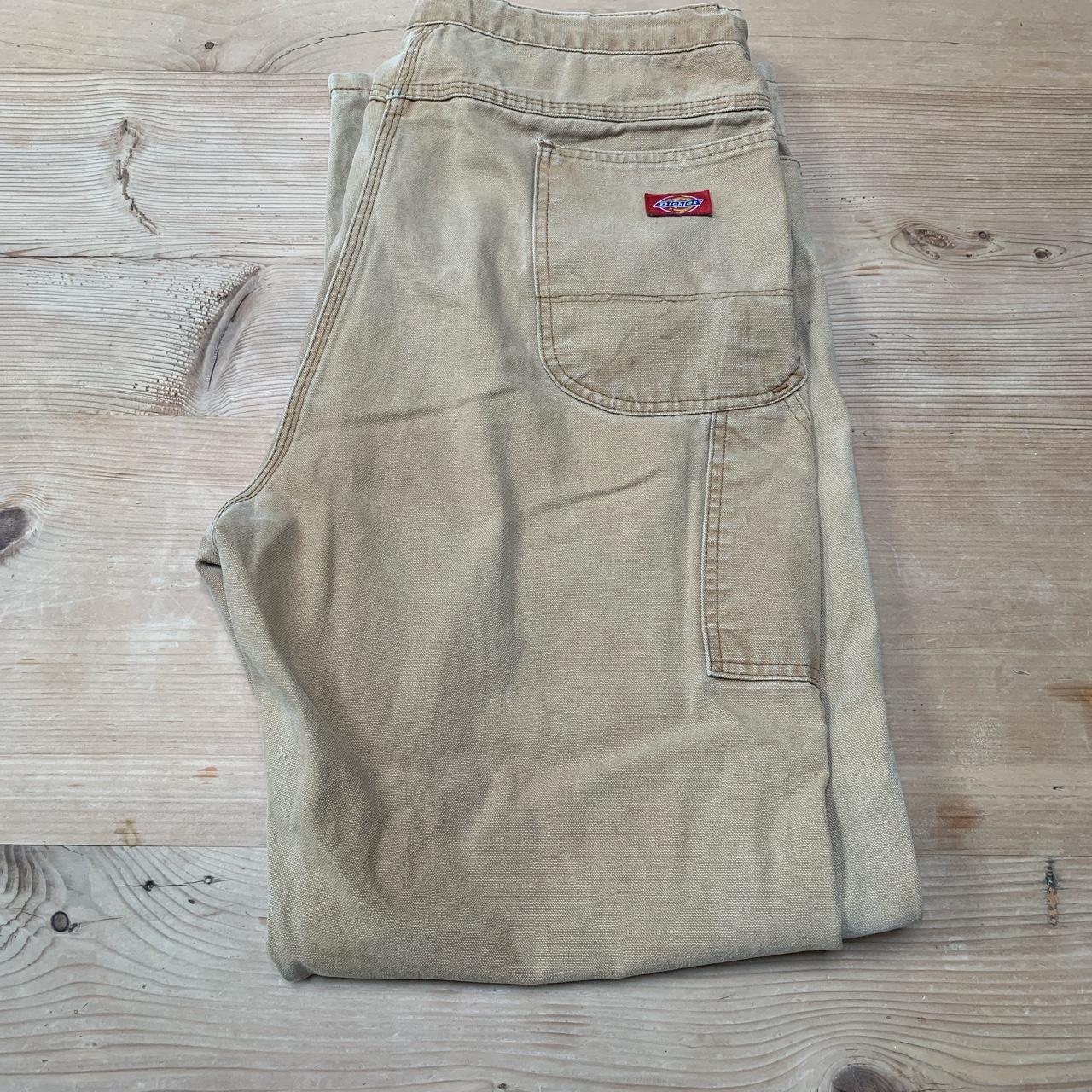 Dickies tan baggy jeans Length: 34 - Depop