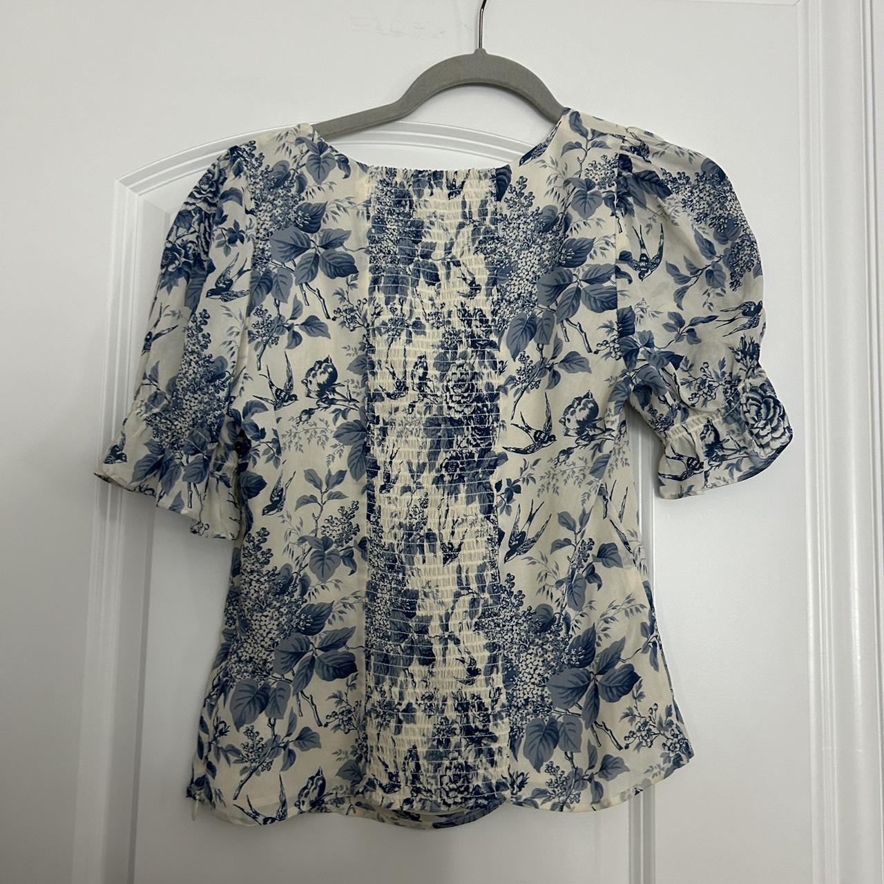 Reformation Constance Floral Print Puff Sleeve | Depop