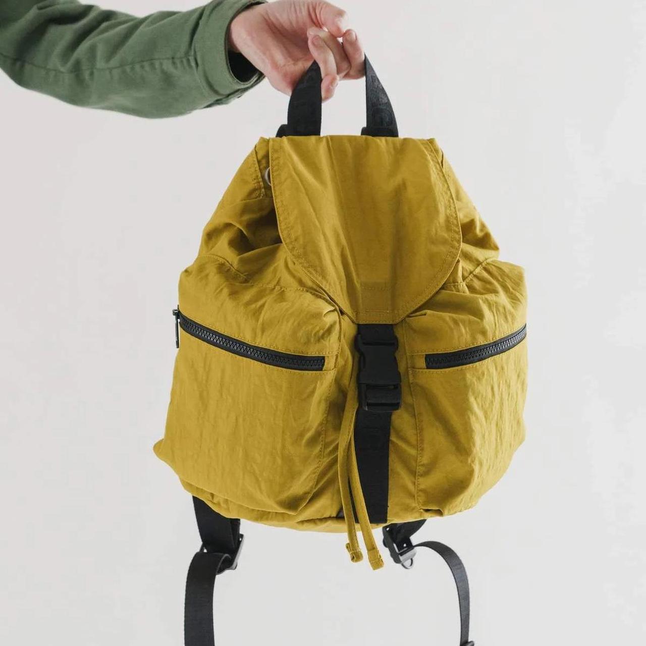 BAGGU SPORT BACKPACK in yellow gently used but in... Depop