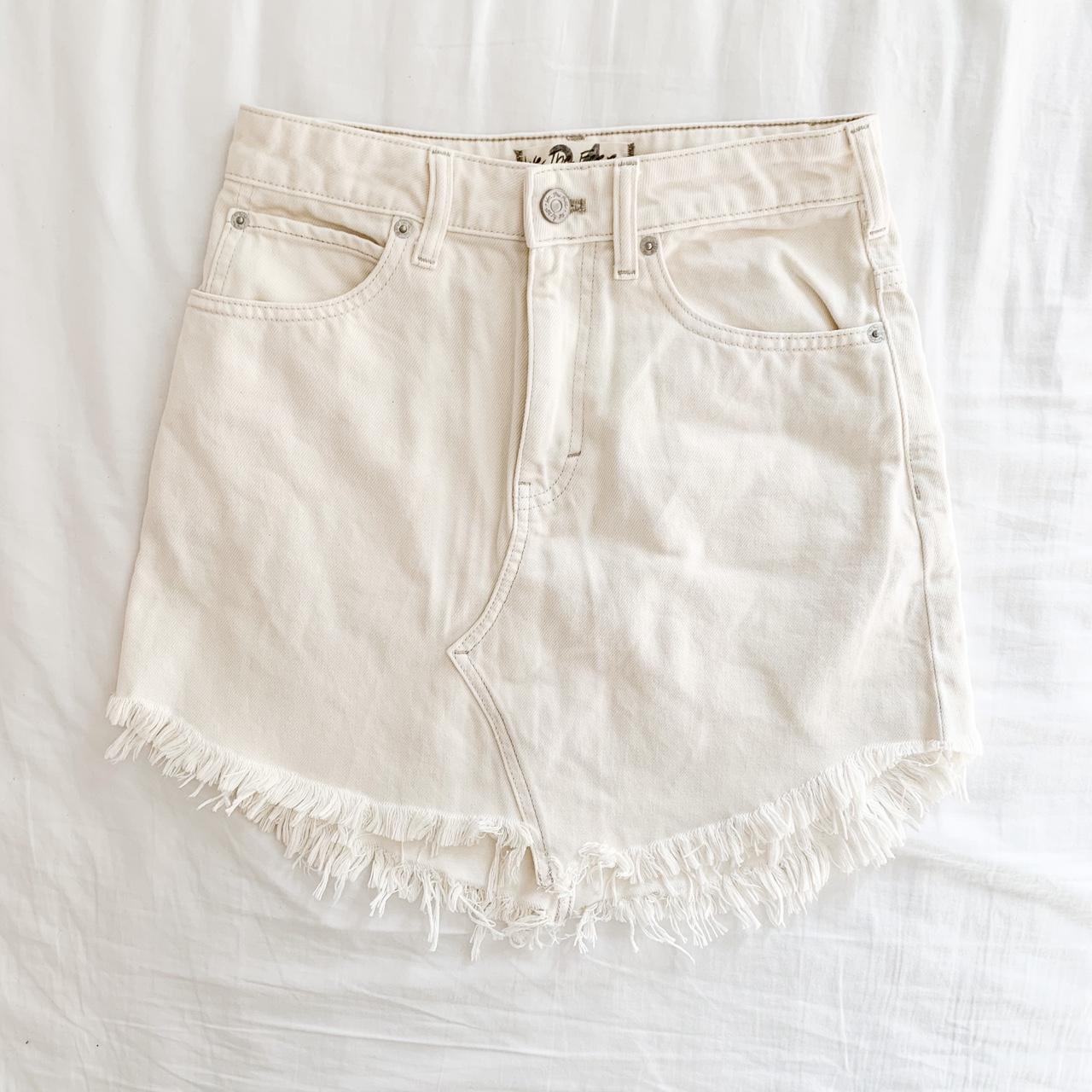 Free People We the Free Bailey Denim Mini Skirt in - Depop