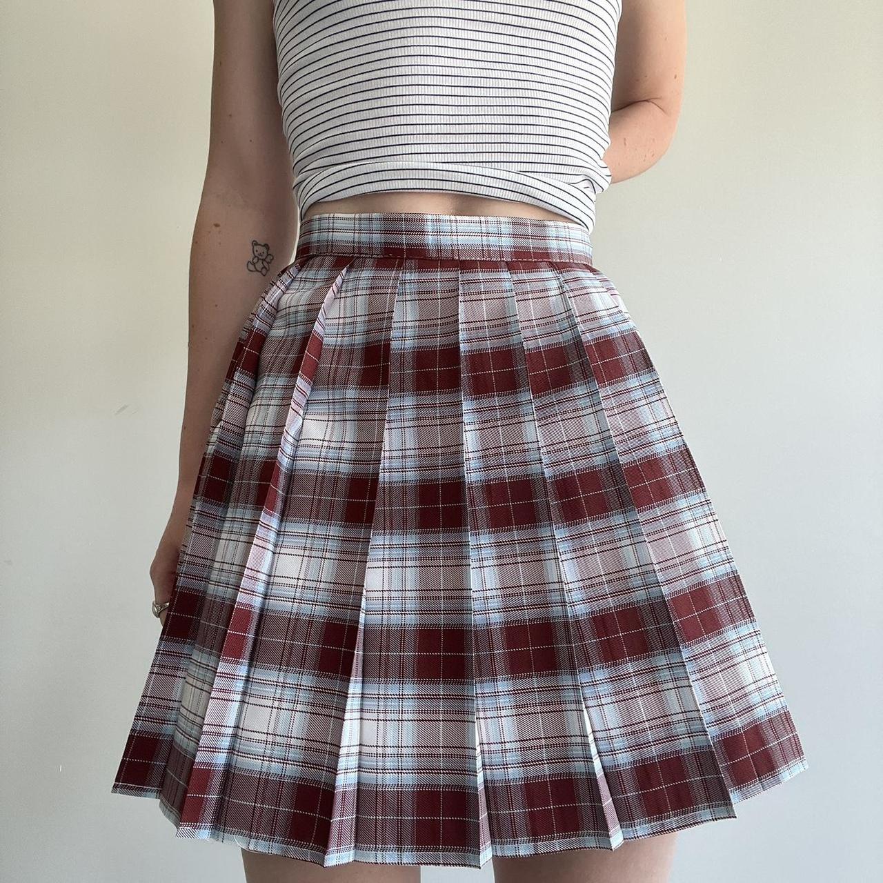 Vintage 1950s Plaid Cotton Pleated Full Skirt Size S, 41% OFF