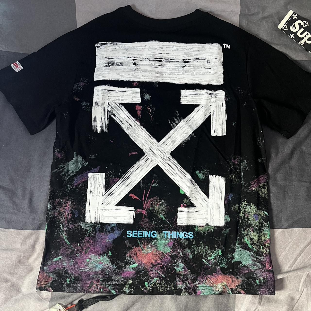 Off white galaxy outlet t shirt