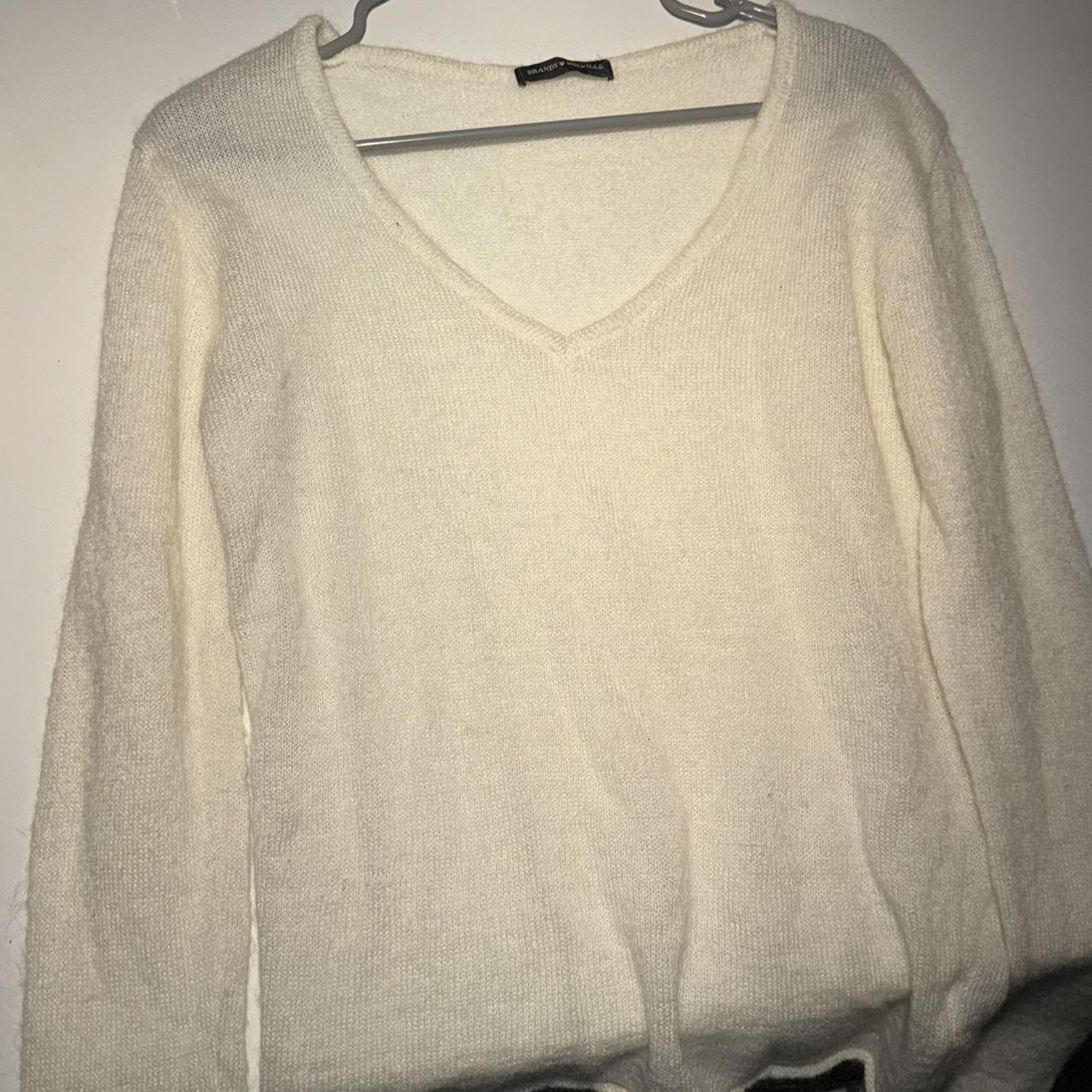 Brandy Melville White Sweater - Depop