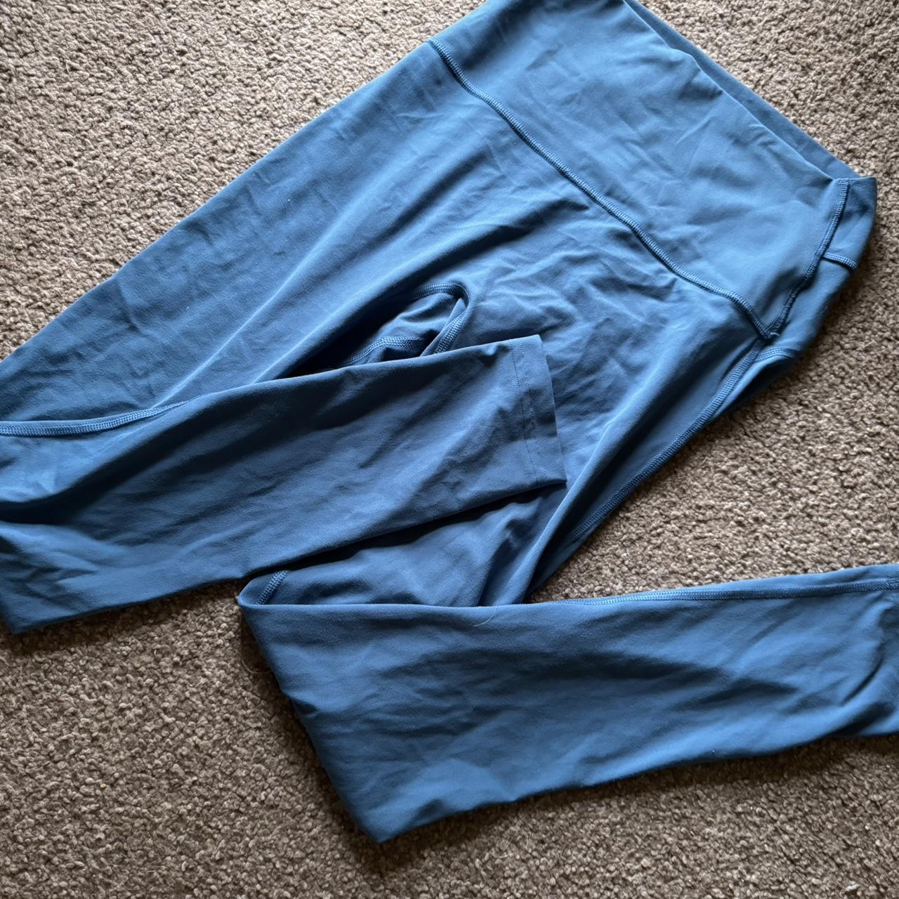 Gymshark blue bum scrunch leggings - Depop