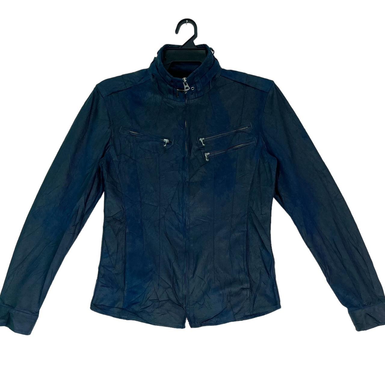Vtg 90s Tornado Mart tie dyed blue biker jacket | Depop