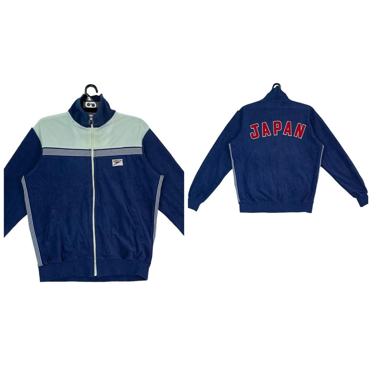 Vtg 90s SPEEDO multicolor fleece track top Depop