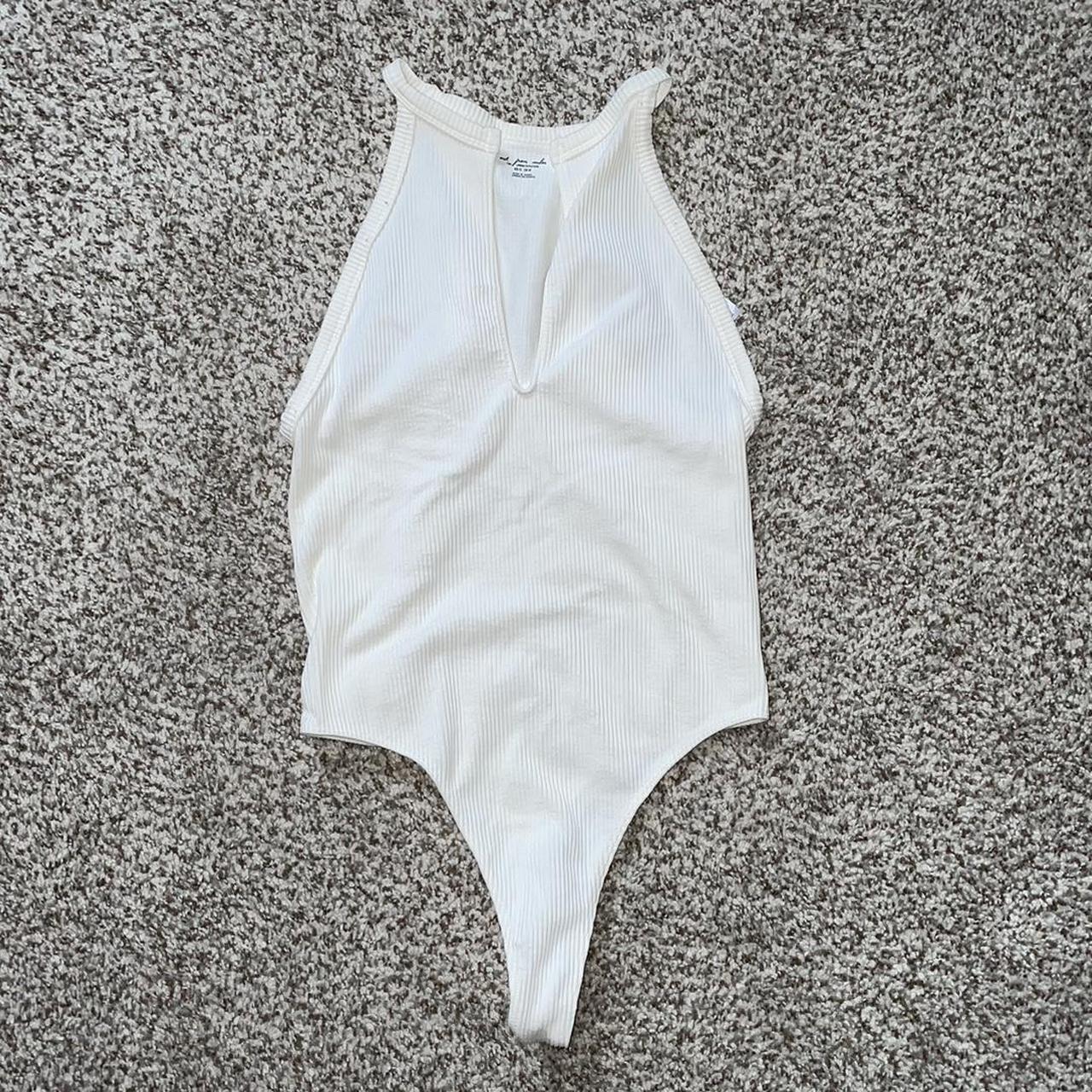 urban outfitters ribbed white tank top bodysuit.... Depop