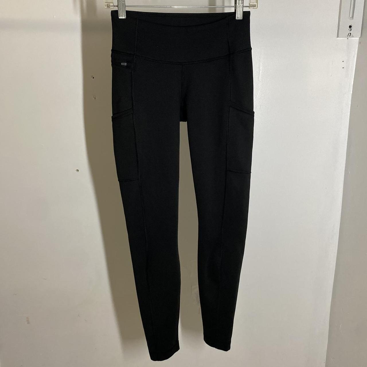 Patagonia black leggings with side pockets and - Depop