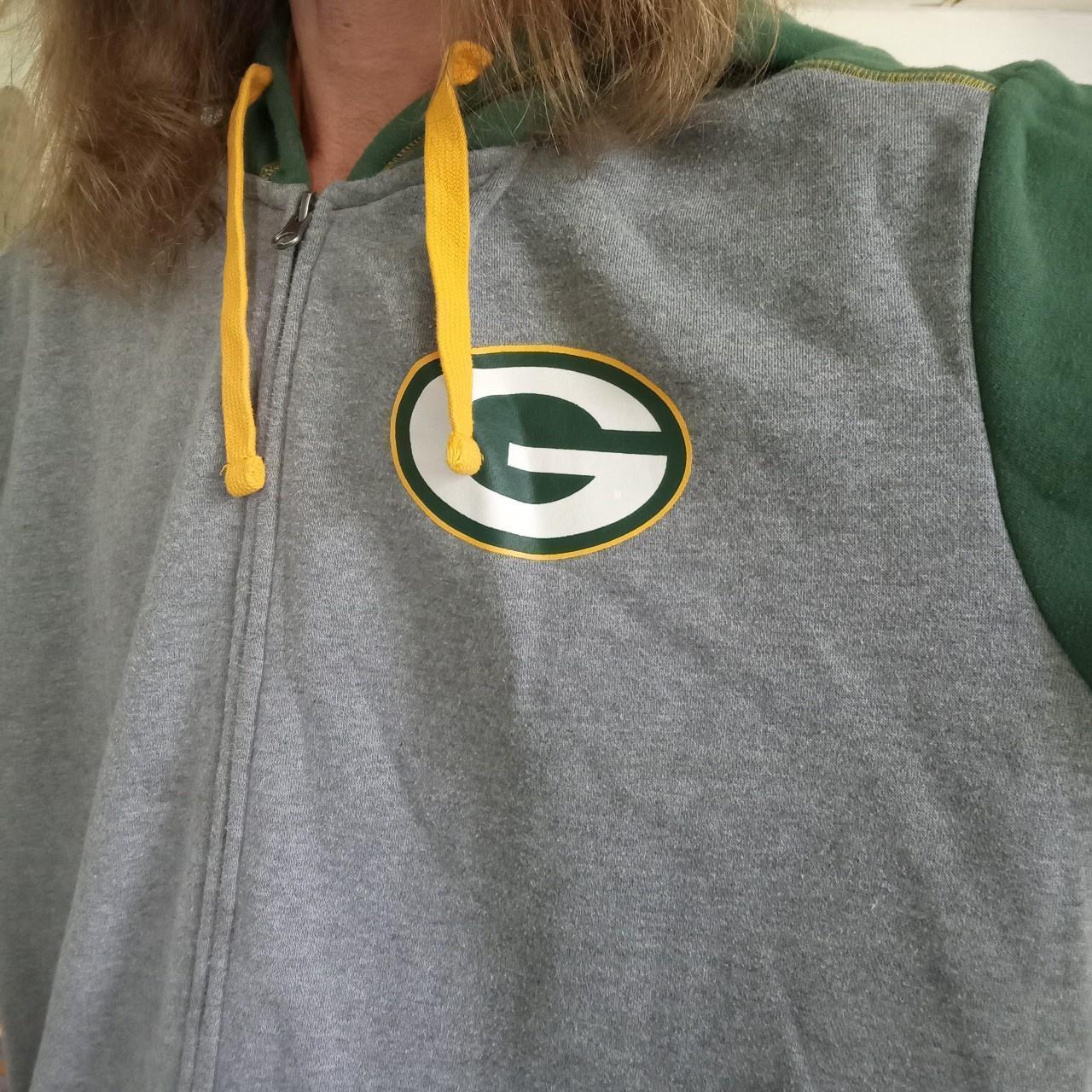 Y2K Green Bay packers zip up jacket Mens size - Depop