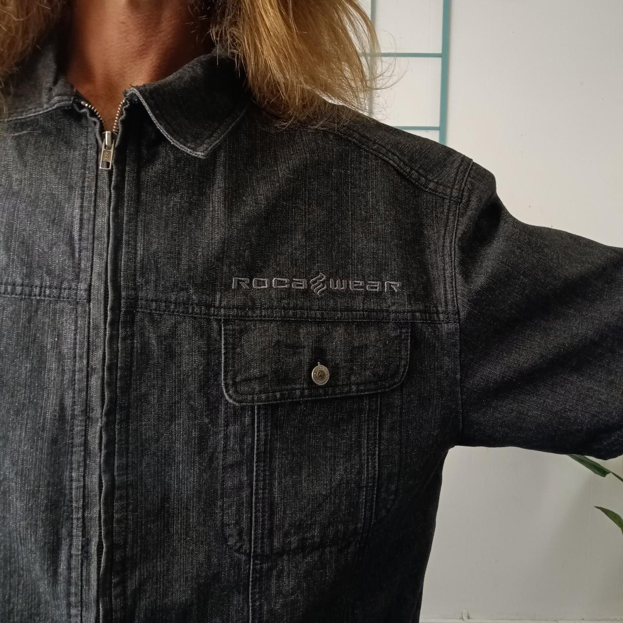 Vintage Rocawear heavy denim zip up future wear,... - Depop