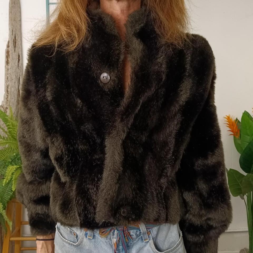 Jacques saint laurent fur coat hotsell