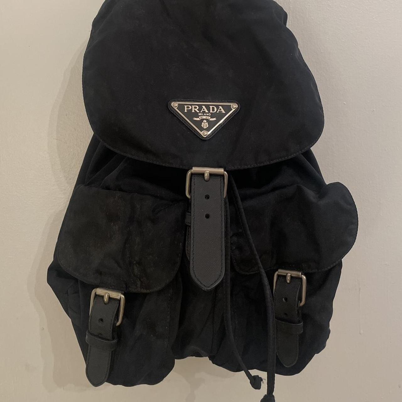 Vintage prada nylon discount backpack