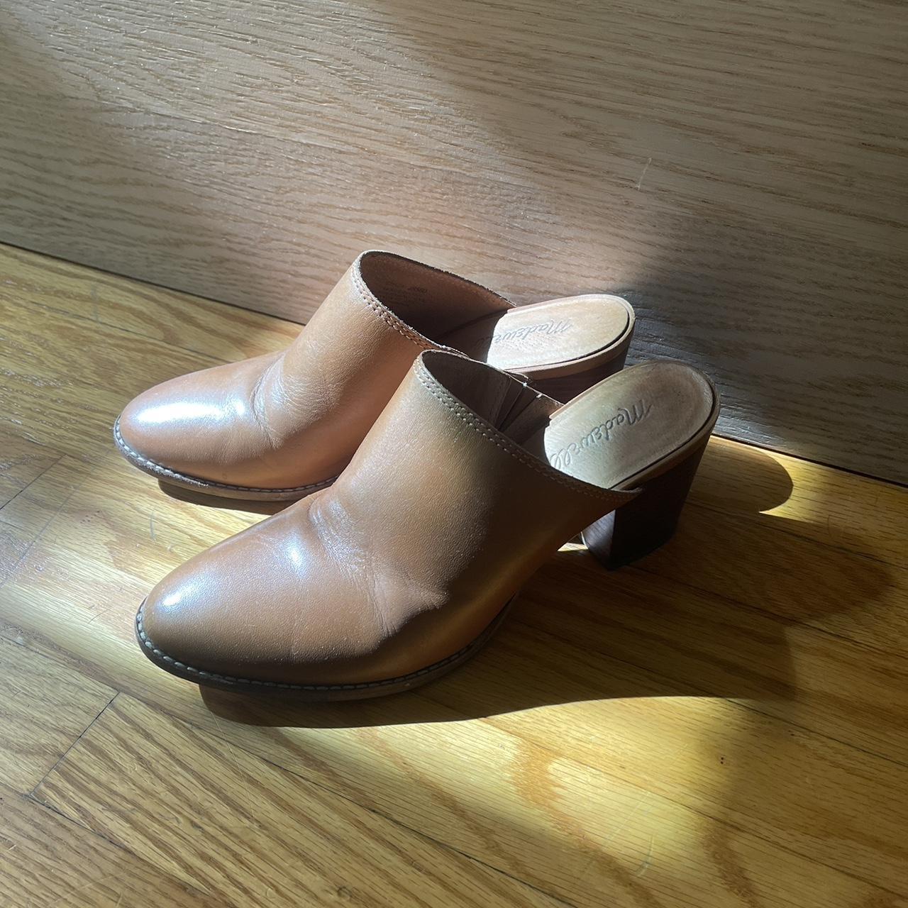 Madewell harper store mule amber brown