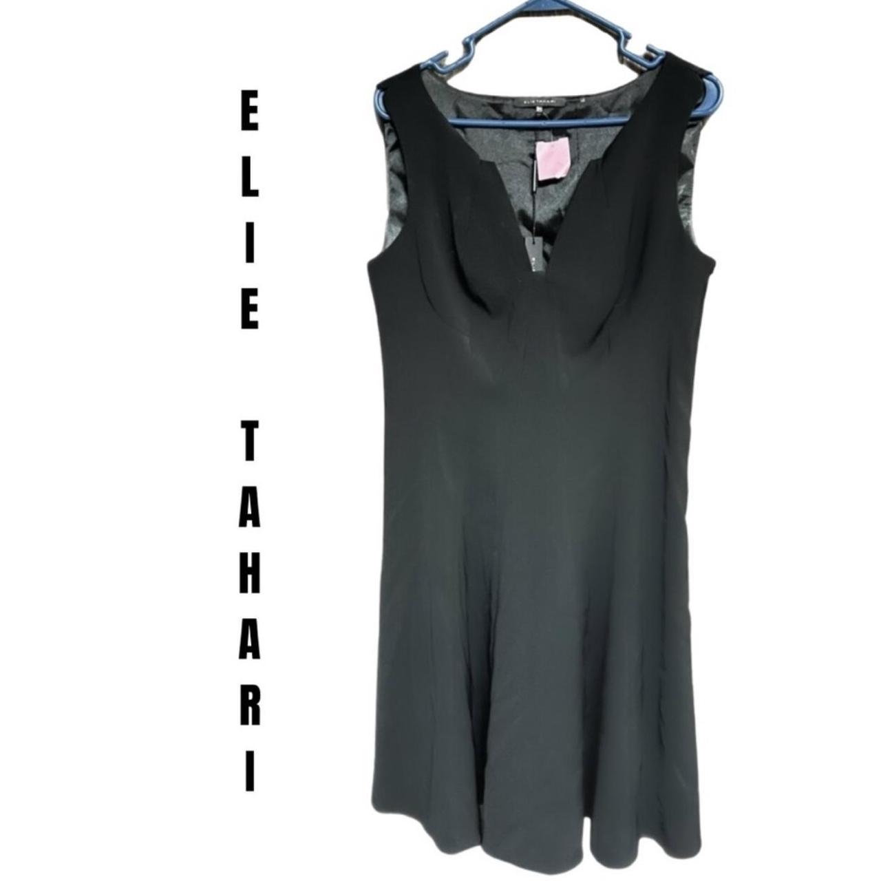 Elie Tahari Women's Black Dress | Depop