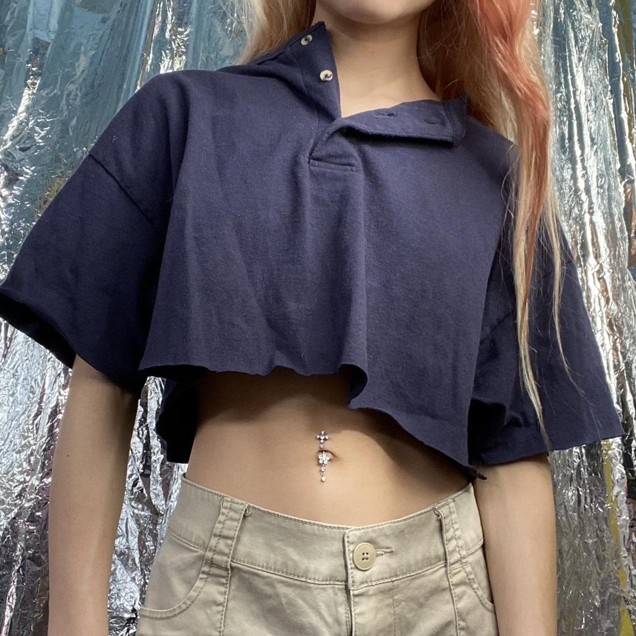 Vintage cropped polo clearance shirt