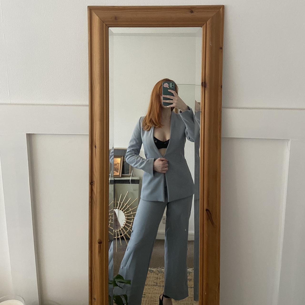 Zara light blue suit set Sadly the trousers are too... Depop
