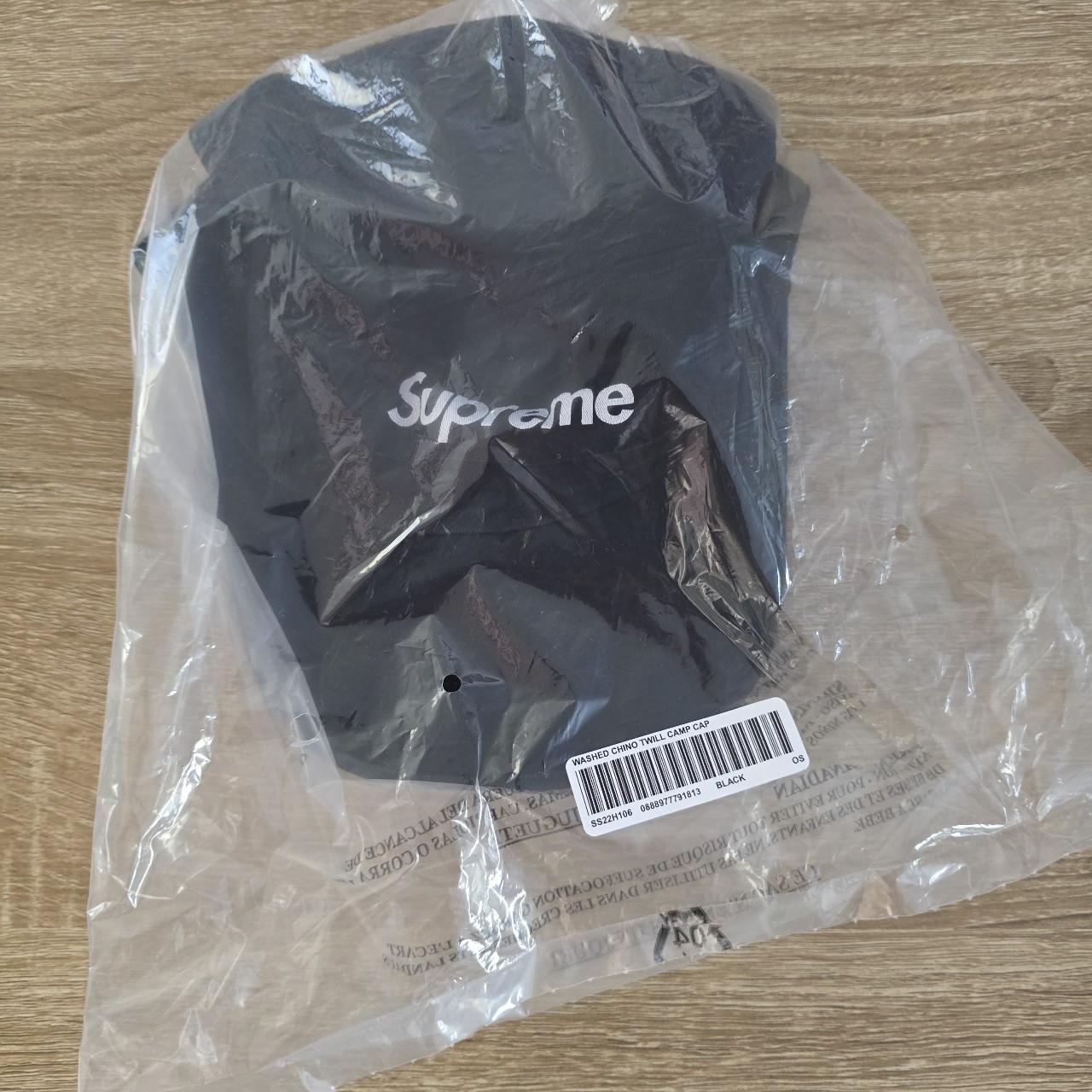 Supreme top washed chino twill camp cap ss22