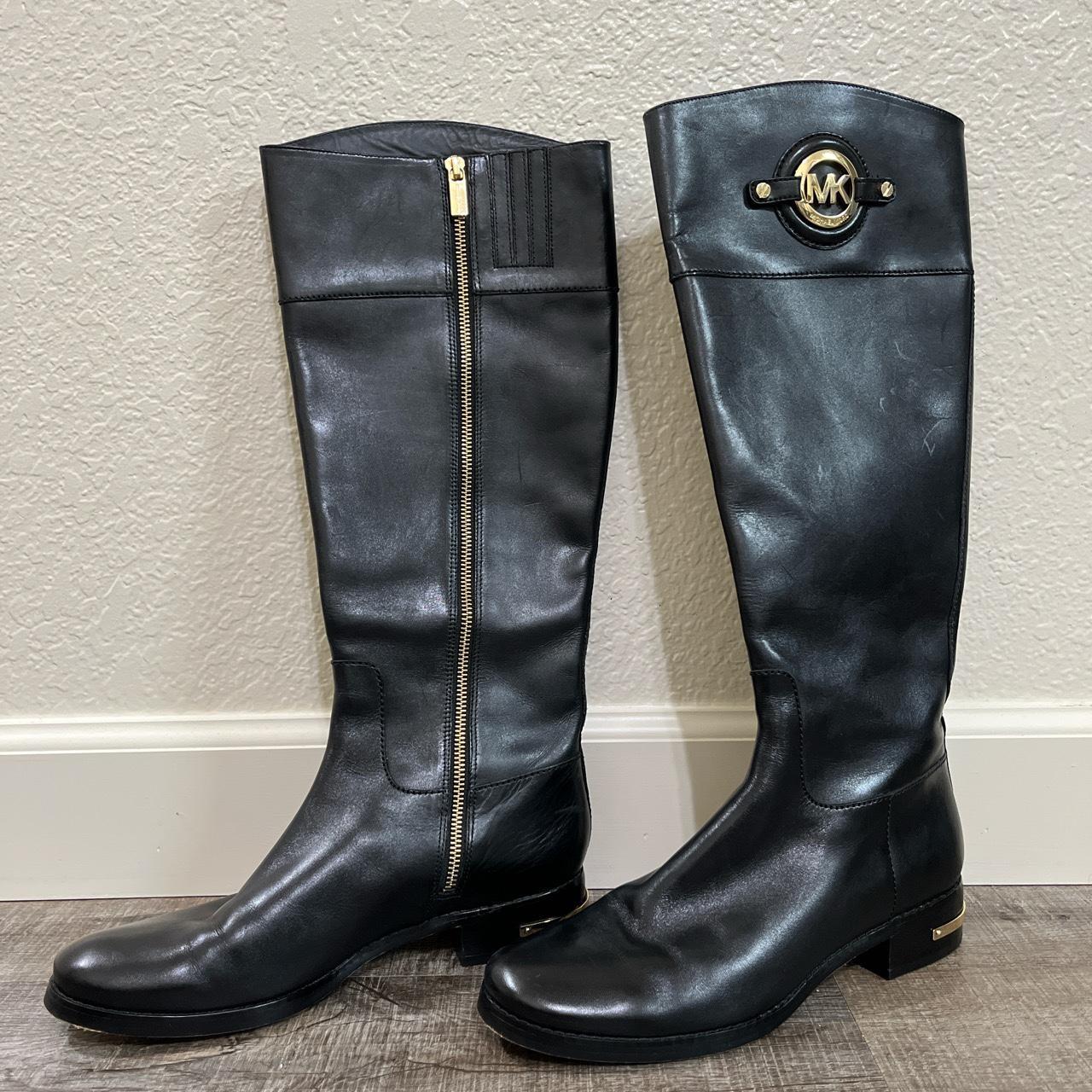 Michael kors 2024 black riding boots