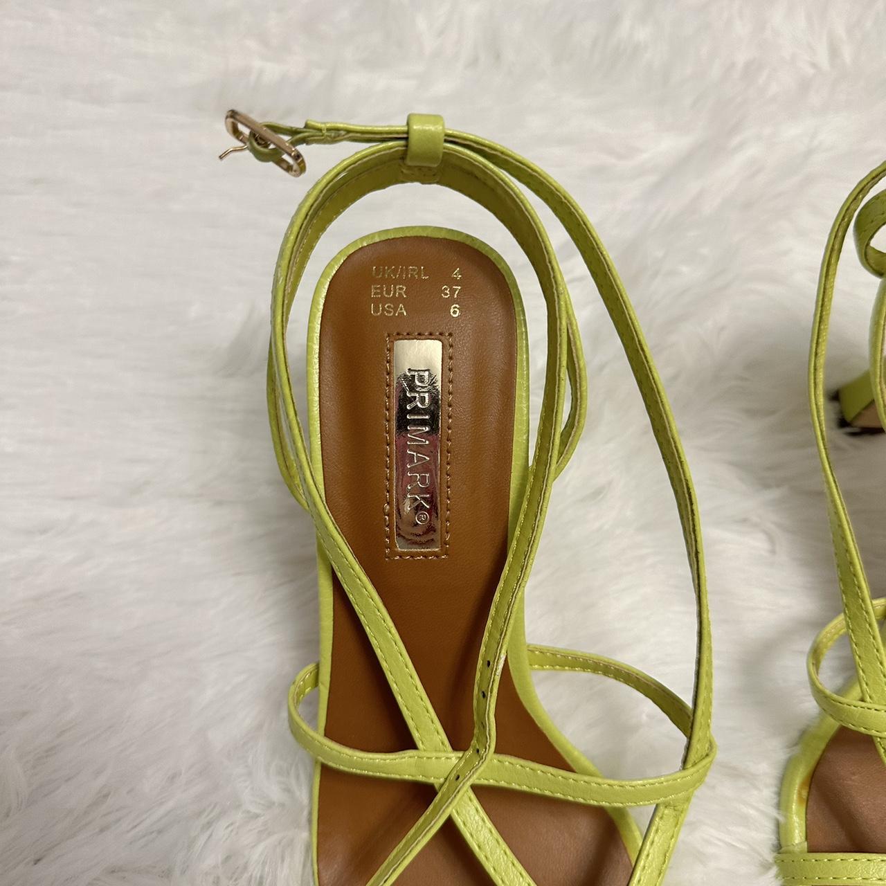 Women’s primark heel lime green , size 4 worn once 💗 Depop