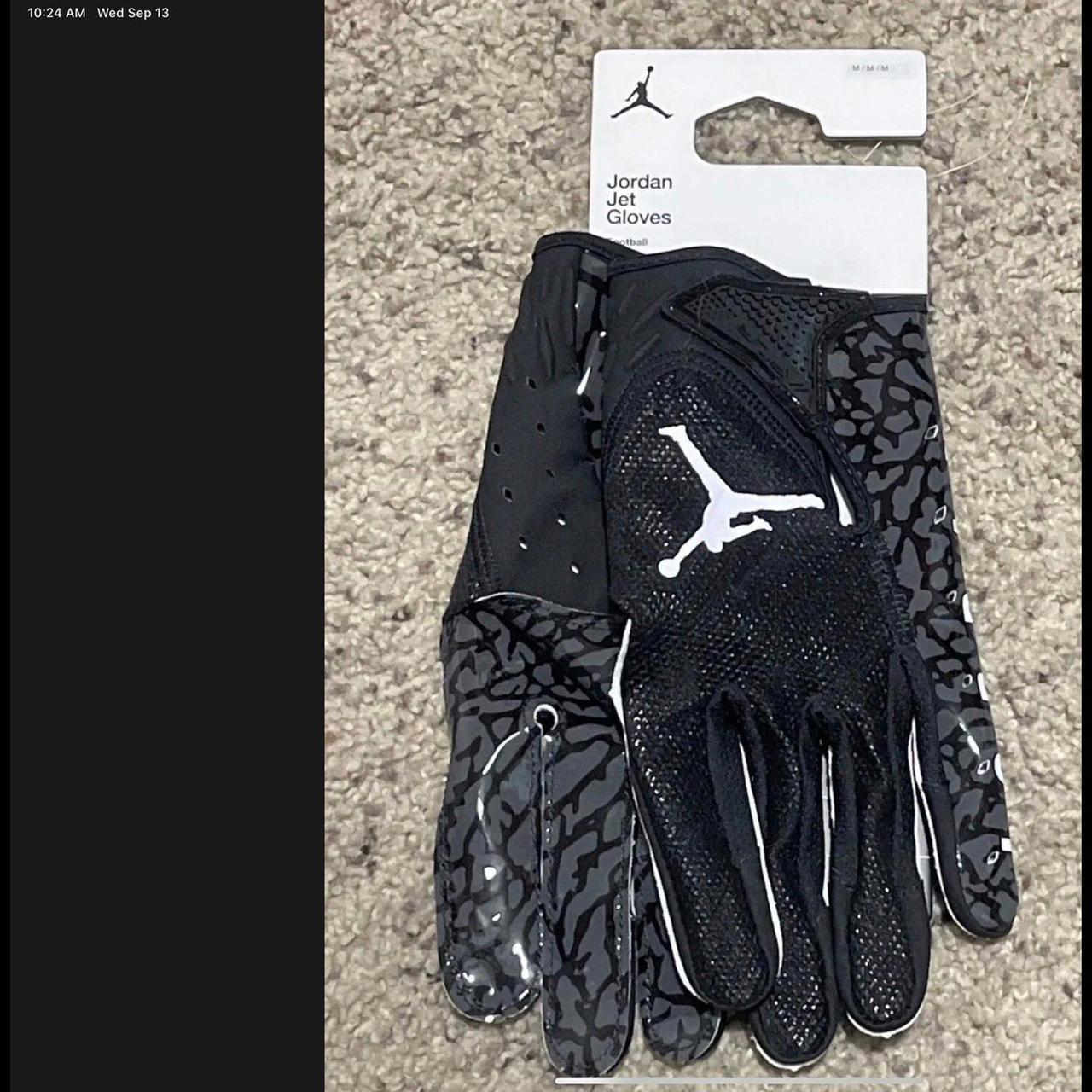 Nike Jordan Vapor Jet 7.0 Football Gloves Black w/ | Depop