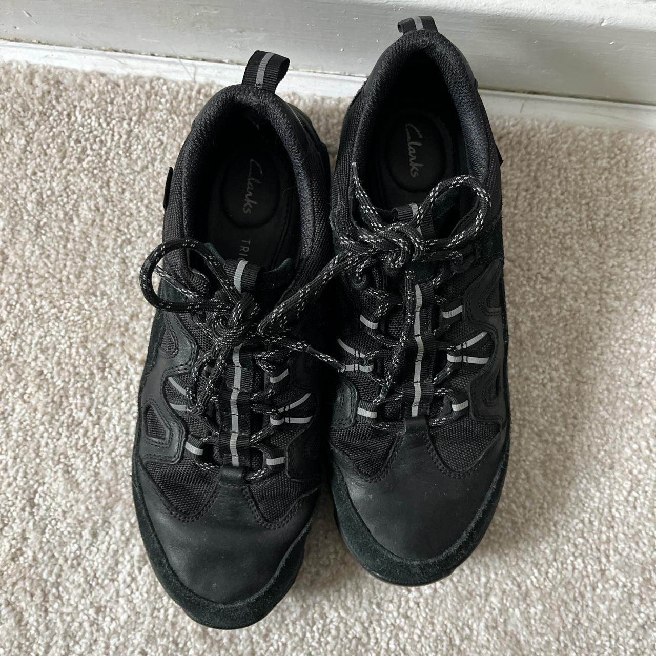 clarks black trainers womens